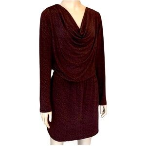 Evereve by Peyton James Carli Drape Neck Jersey Knit Dress Small NWT Comfortable